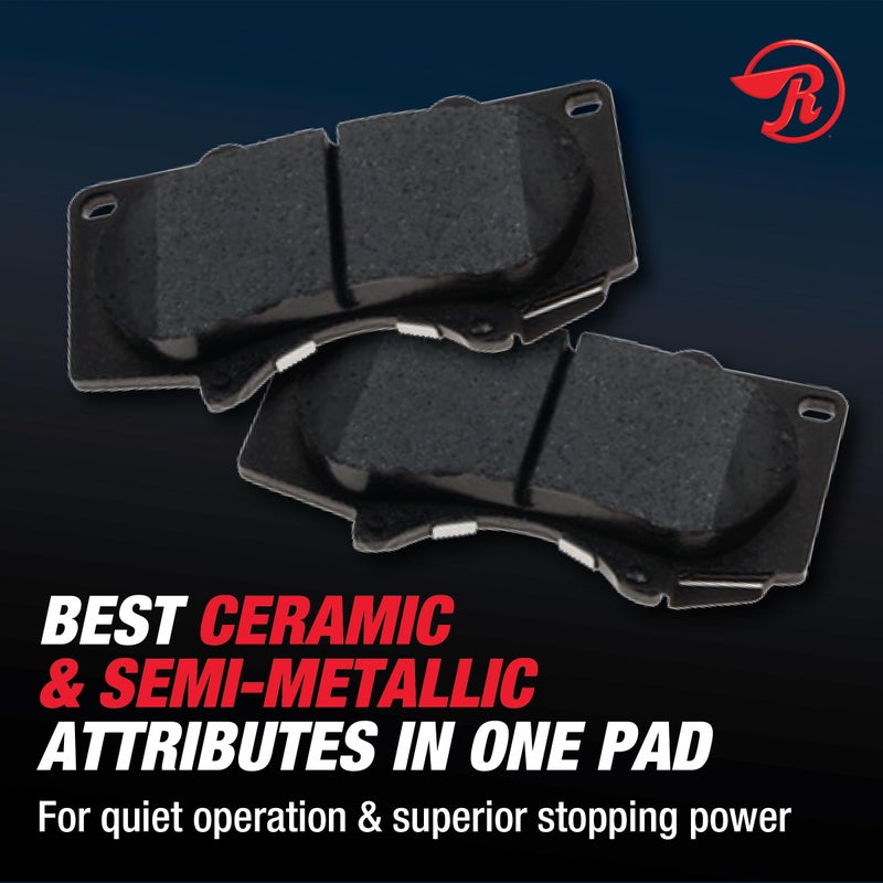 Raybestos مجموعة وسائد الفرامل الخلفية البديلة للسيارات Raybestos Element3 لسيارة Ford مختارة، Lincoln (EHT711H) - Image 3